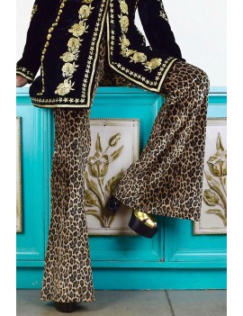 Leopard Animal Print Flare Pants
