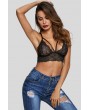 Apparel Scalloped Lace Strappy Caged Lingerie Bra